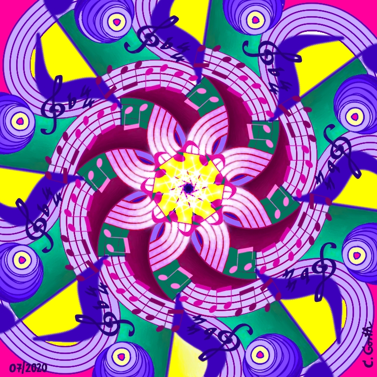 Mandala “Sehnsucht nach Harmonie”, ibisPaint, 08/2020, ©Christine Gorth